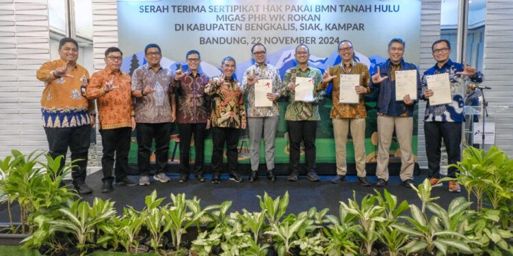 Maksimalkan Operasi, PHR Terima 27 Sertifikat Lahan Hulu Migas