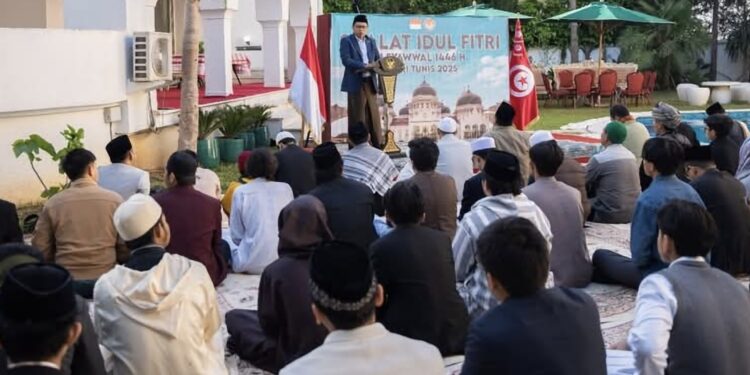 KBRI Tunis Selenggarakan Shalat Idul Fitri dan Open House dengan WNI di Tunisia