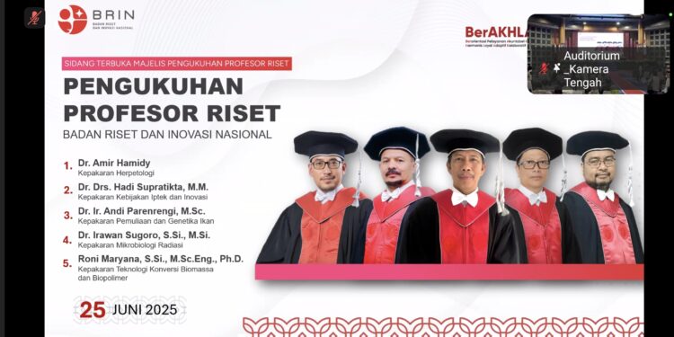 BRIN Kukuhkan Lima Profesor Riset