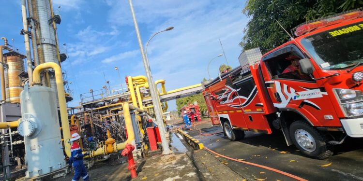 Pertamina EP Sigap Padamkan Api di Stasiun Pengumpul Subang Jabar