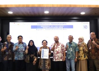 Sah! PHR Regional 1 Terima Sertifikat ISO 9001:2015 Sistem Manajemen Mutu