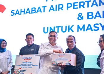 Pertamina Hidupkan Gotong Royong di Daerah Bencana