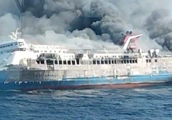 KM Mutiara Sentosa II Terbakar di Perairan Utara Sumenep Madura